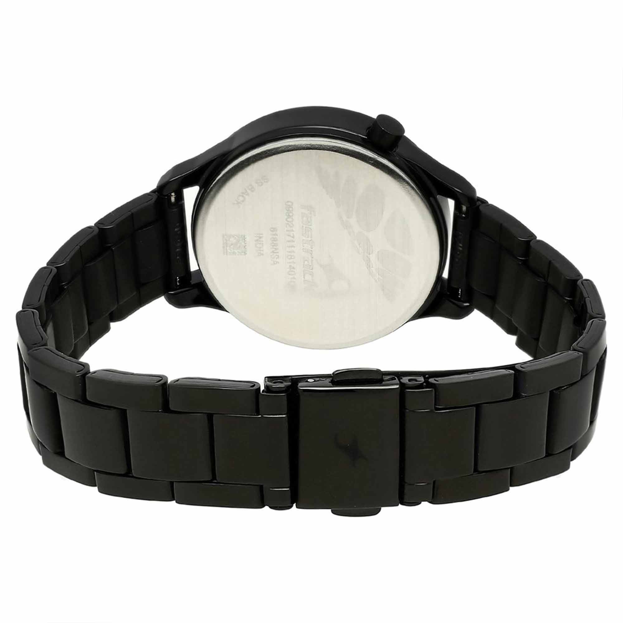 Fastrack Dual Color Dial Black Metal Strap Analog Watch for Women
