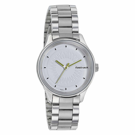 White Dial Stainless Steel Strap Watch (6203SM01)