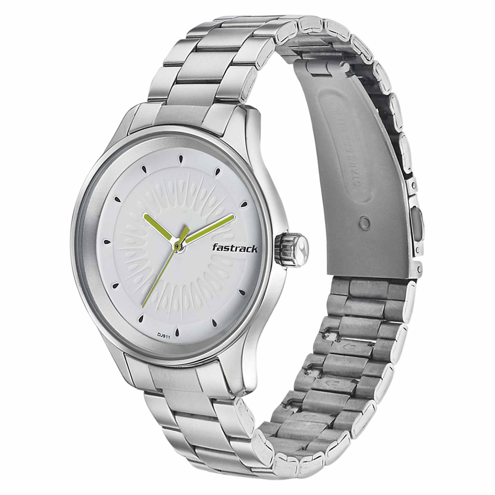 White Dial Stainless Steel Strap Watch (6203SM01)