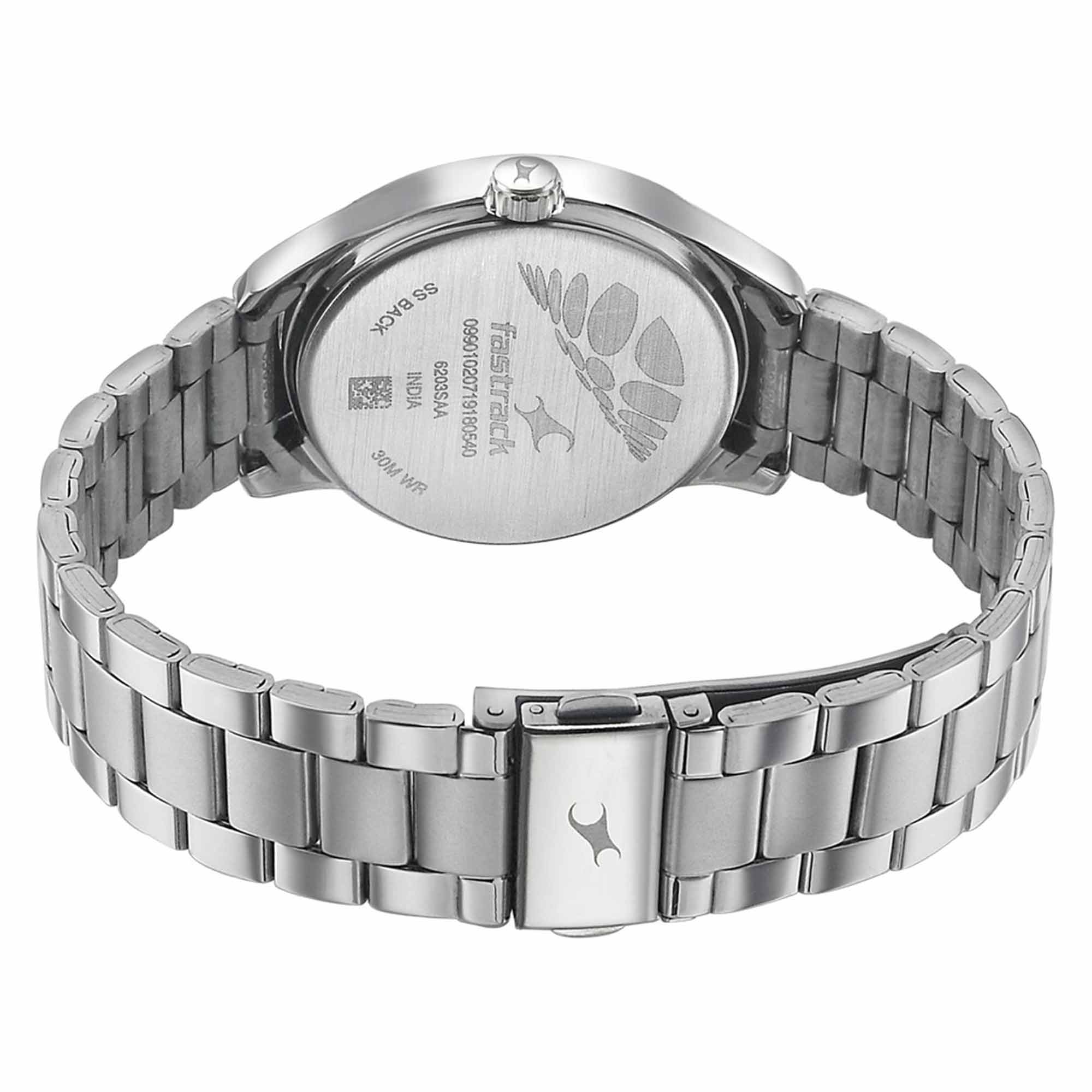 White Dial Stainless Steel Strap Watch (6203SM01)