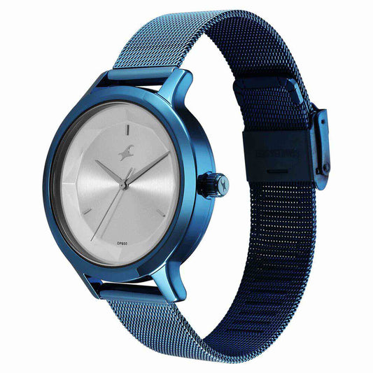 Fastrack Fleek Quartz Analog Silver Dial Stainless Steel Strap Watch For Girls