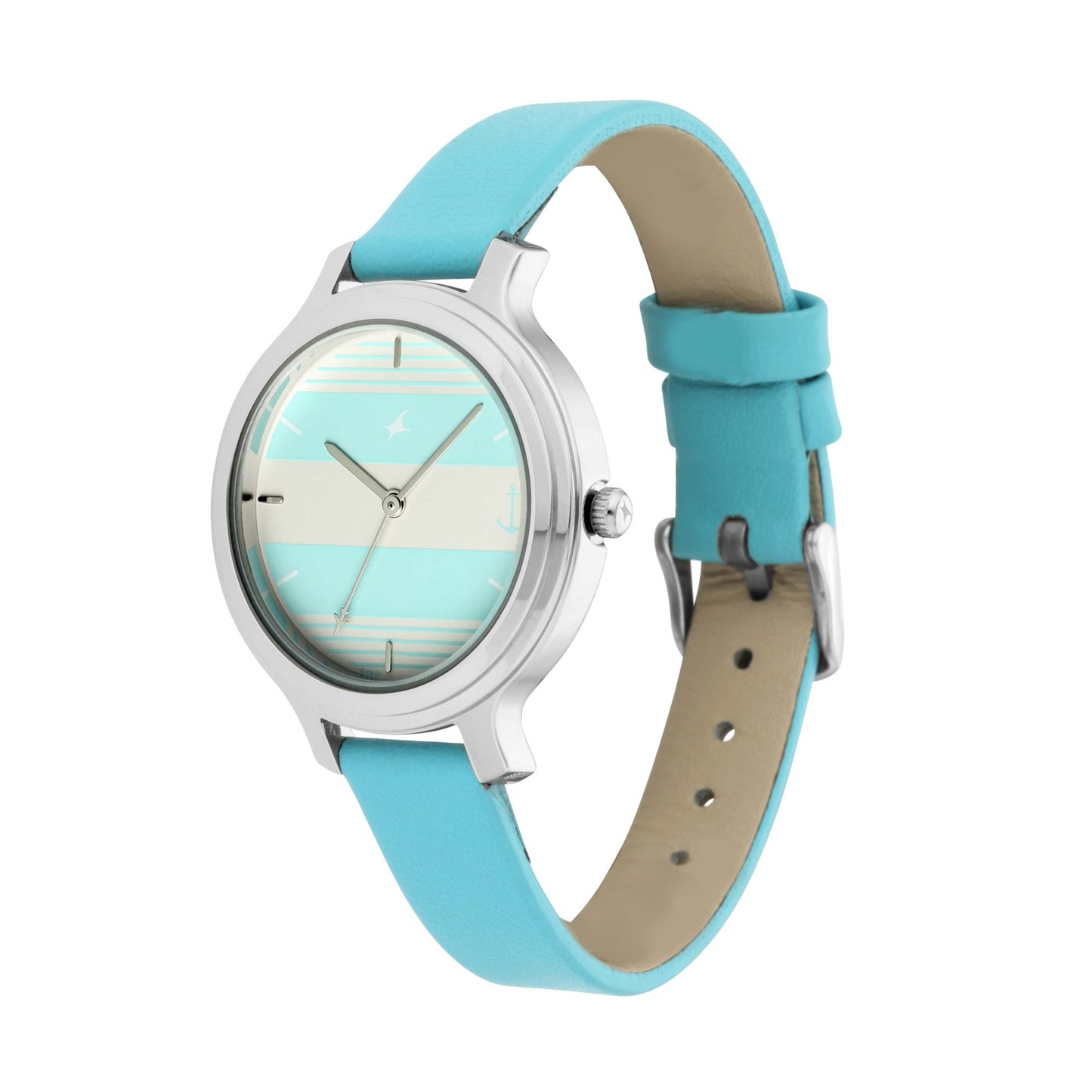 Fastrack Tripster Quartz Analog Bicolour Dial Leather Strap Watch for Girls