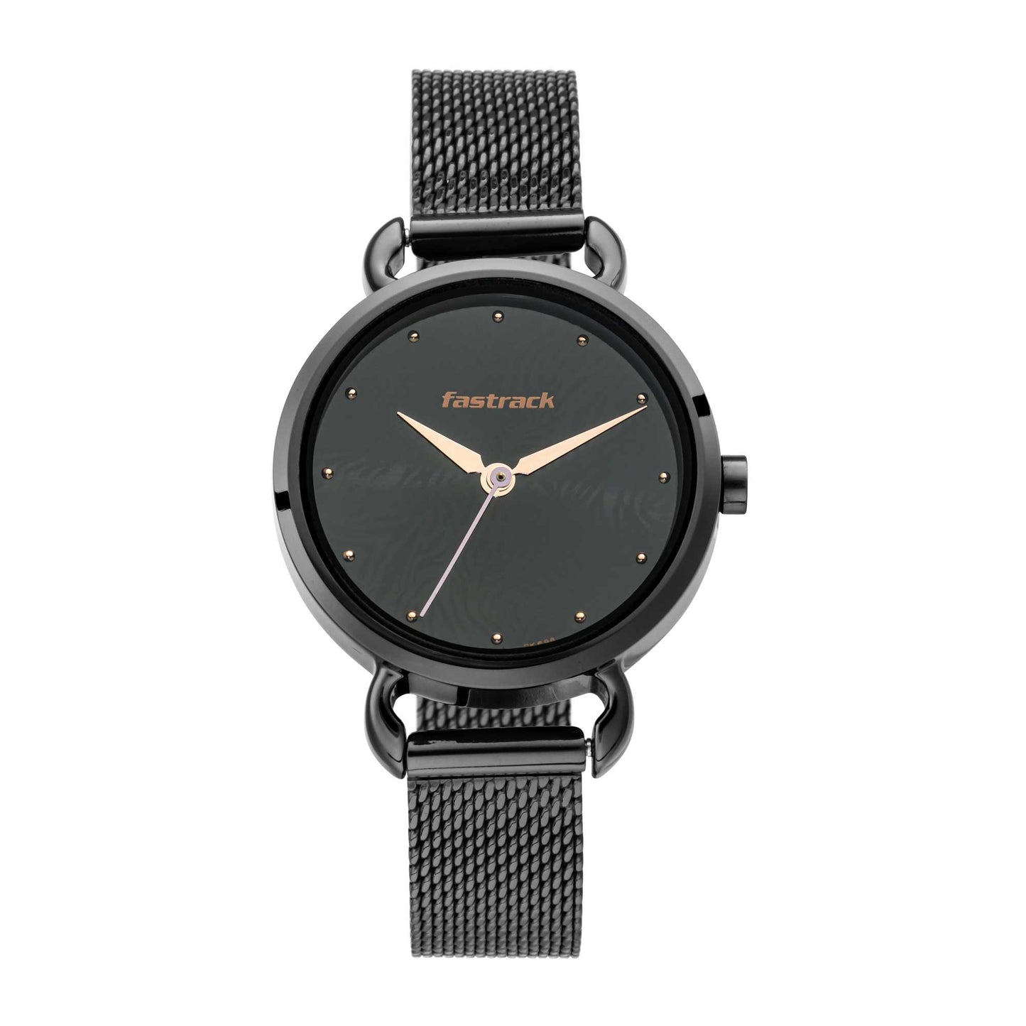 Fastrack  Animal Print Watch with Black Dial (6221NM02)