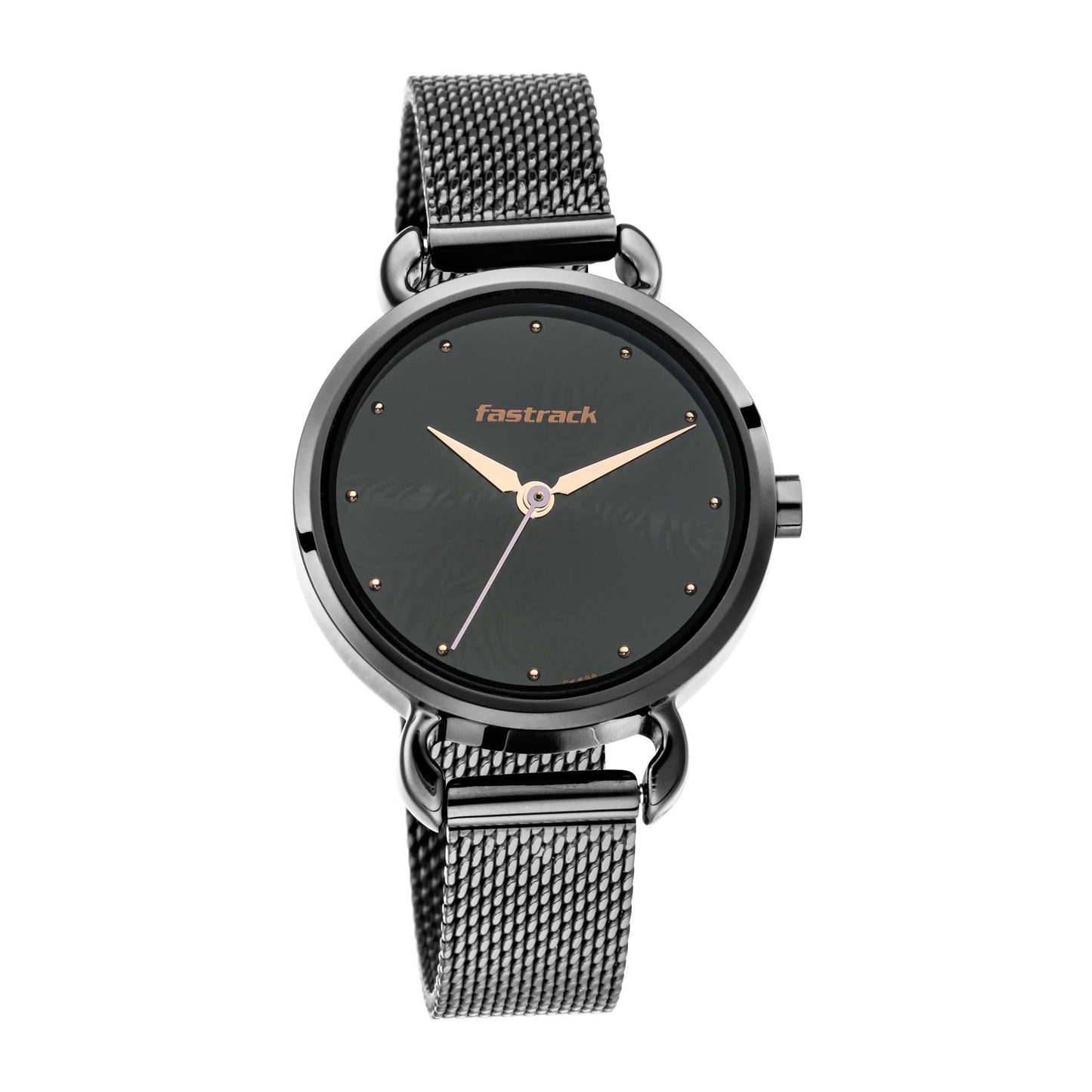 Fastrack  Animal Print Watch with Black Dial (6221NM02)