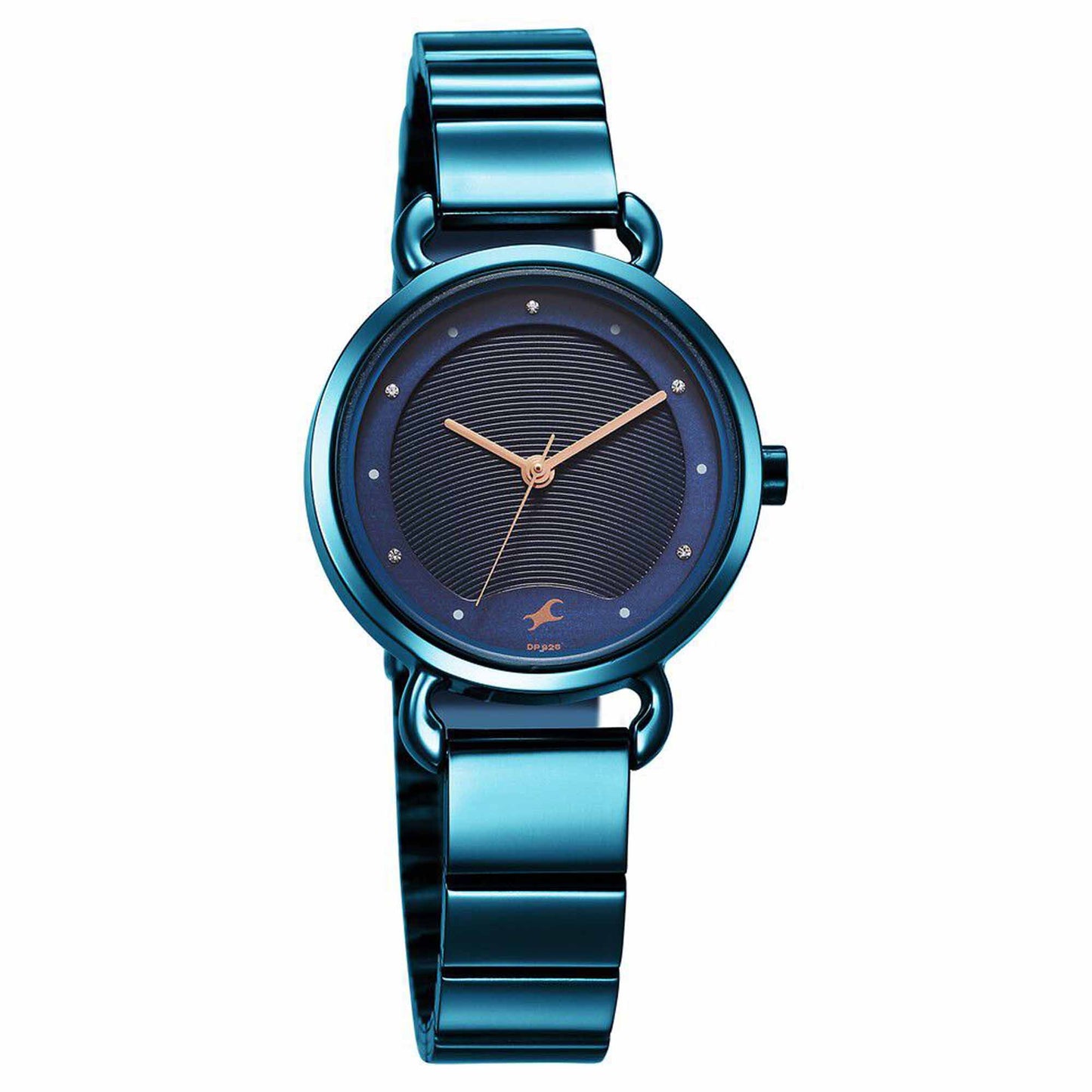 Fastrack Pulse Brown Dial Blue Stainless Steel Strap Analog Watch for Women