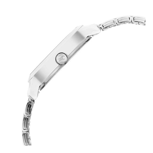 Fastrack Stunners Quartz Alog Pink Dial Metal Strap Watch for Girls