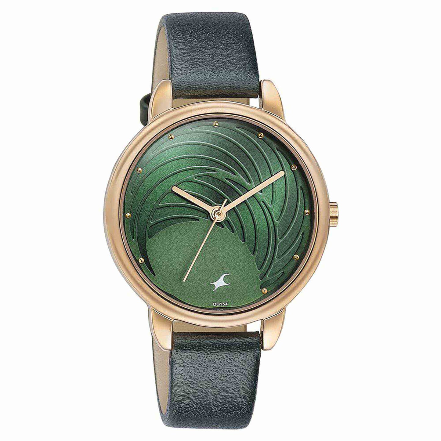 Fastrack Stunners Quartz Multifunction Green Dial Leather Strap Watch for Girls