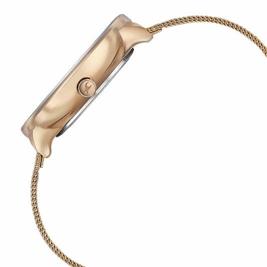 Fastrack Stunners Quartz Multifunction Rose Gold Dial Stainless Steel Strap Watch for Girls
