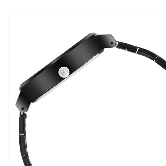 Fastrack Black Dial Metal Strap Analog Watch for Women