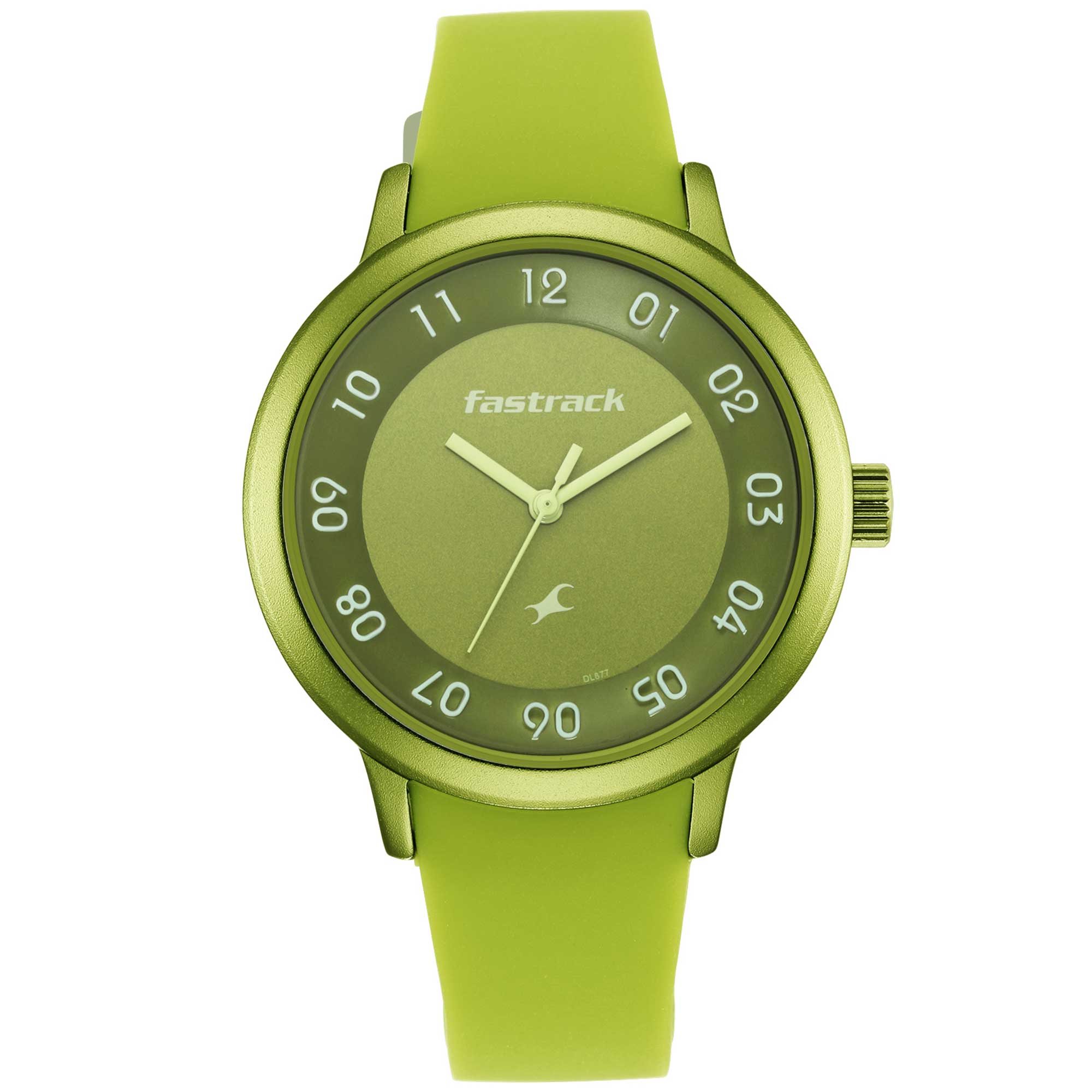 Pop Colours Green Dial Silicon Strap Watch for Girls (68025AP04)