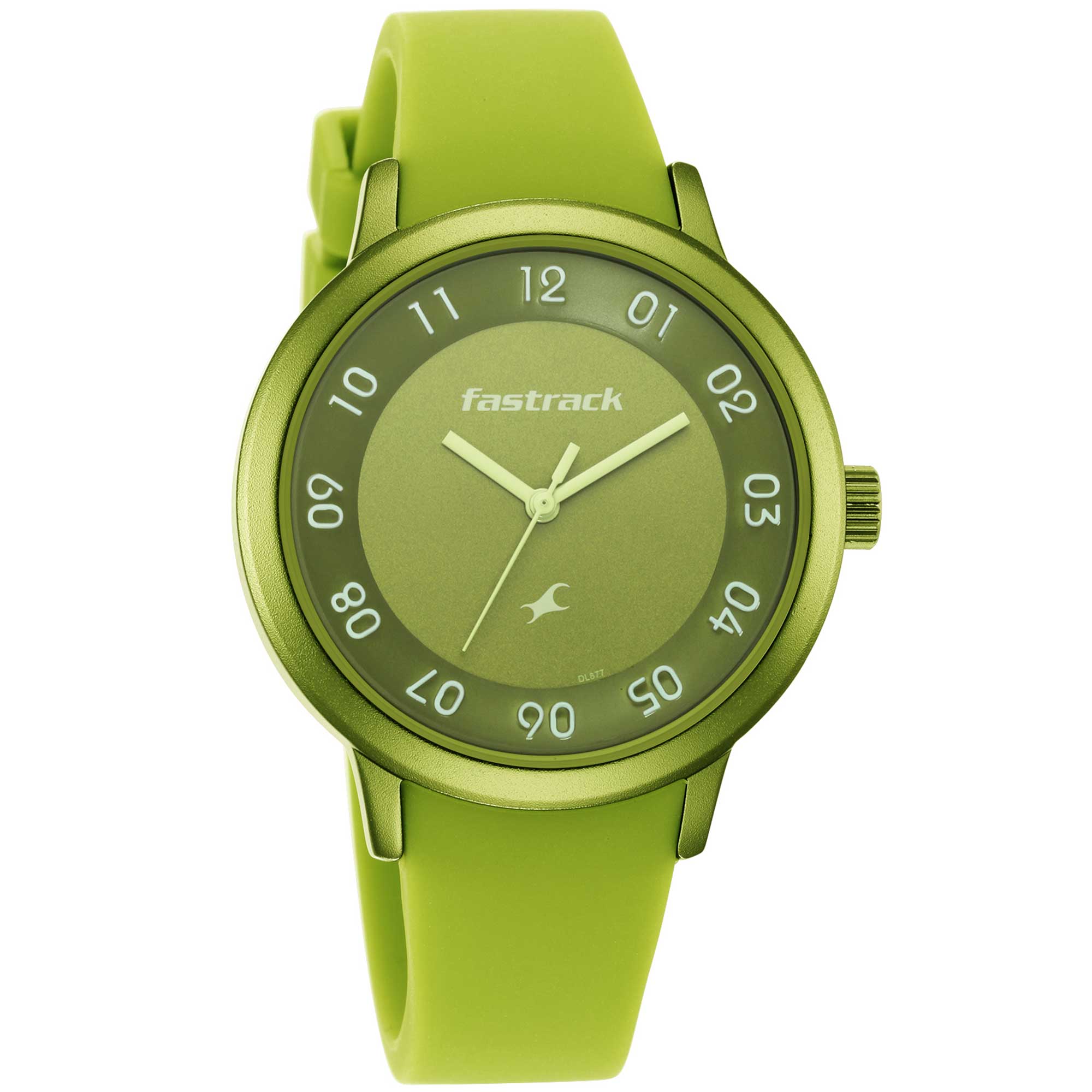 Pop Colours Green Dial Silicon Strap Watch for Girls (68025AP04)