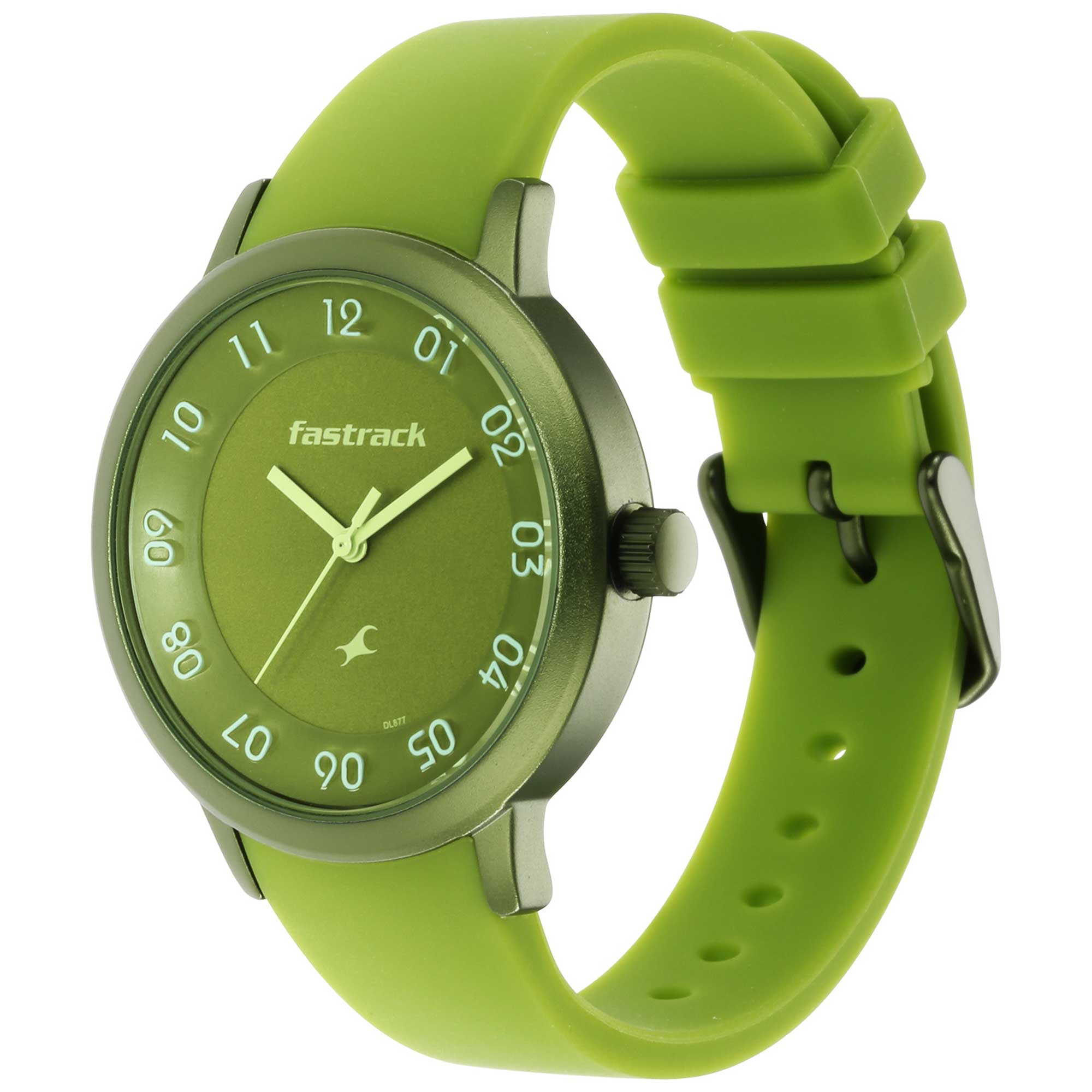 Pop Colours Green Dial Silicon Strap Watch for Girls (68025AP04)