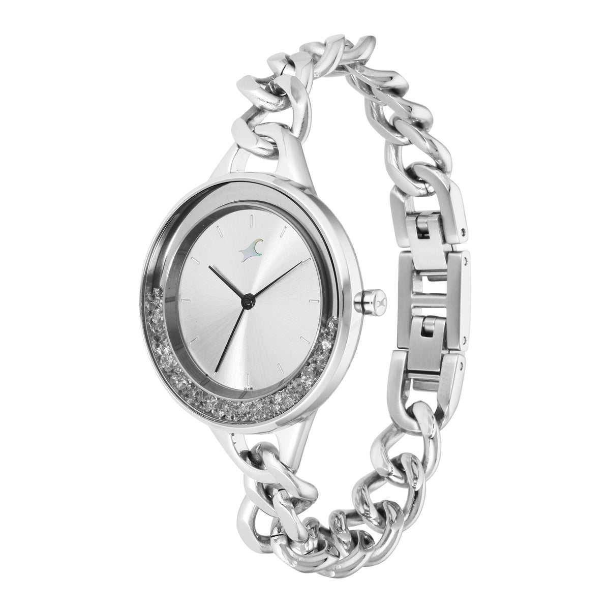 Glitch Silver Dial Silver Brass Strap Watch (68026SM01)