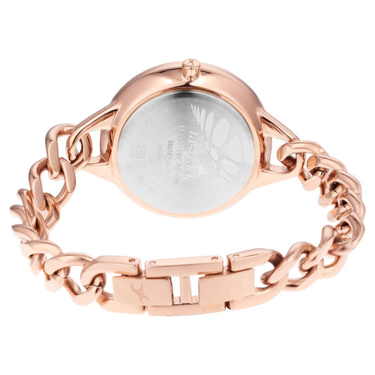 Fastrack Glitch Quartz Analog Rose Gold Dial Metal Strap Watch for Girls