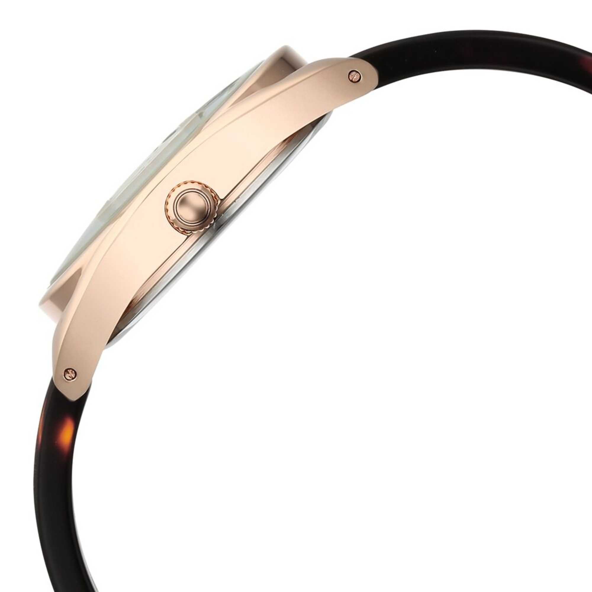 Fastrack Younique Quartz Analog Mother Of Pearl Dial Acetate And Metal Strap Watch For Girls 68036KD02
