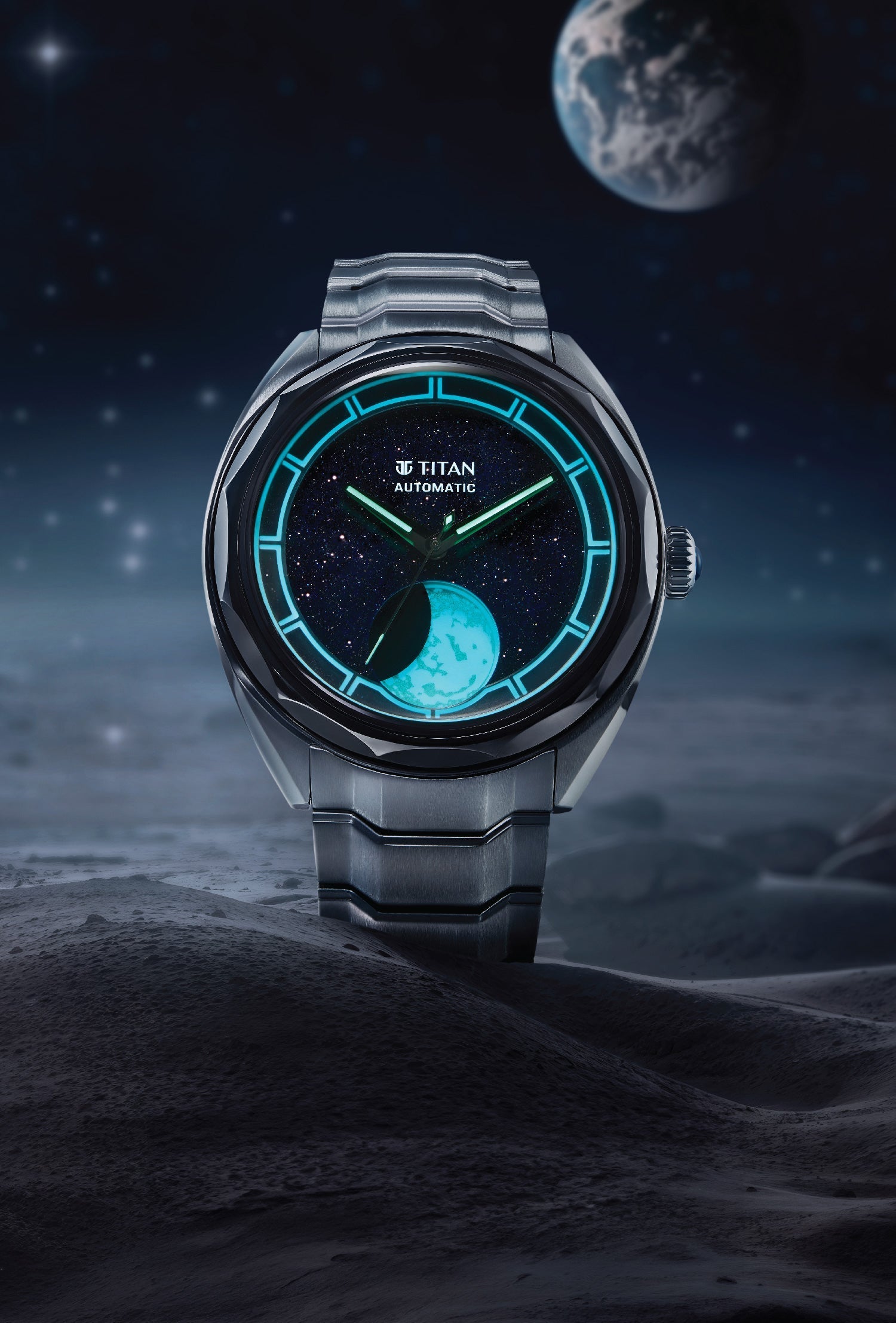 Titan Stellar Luna Aventurine Automatic Watch