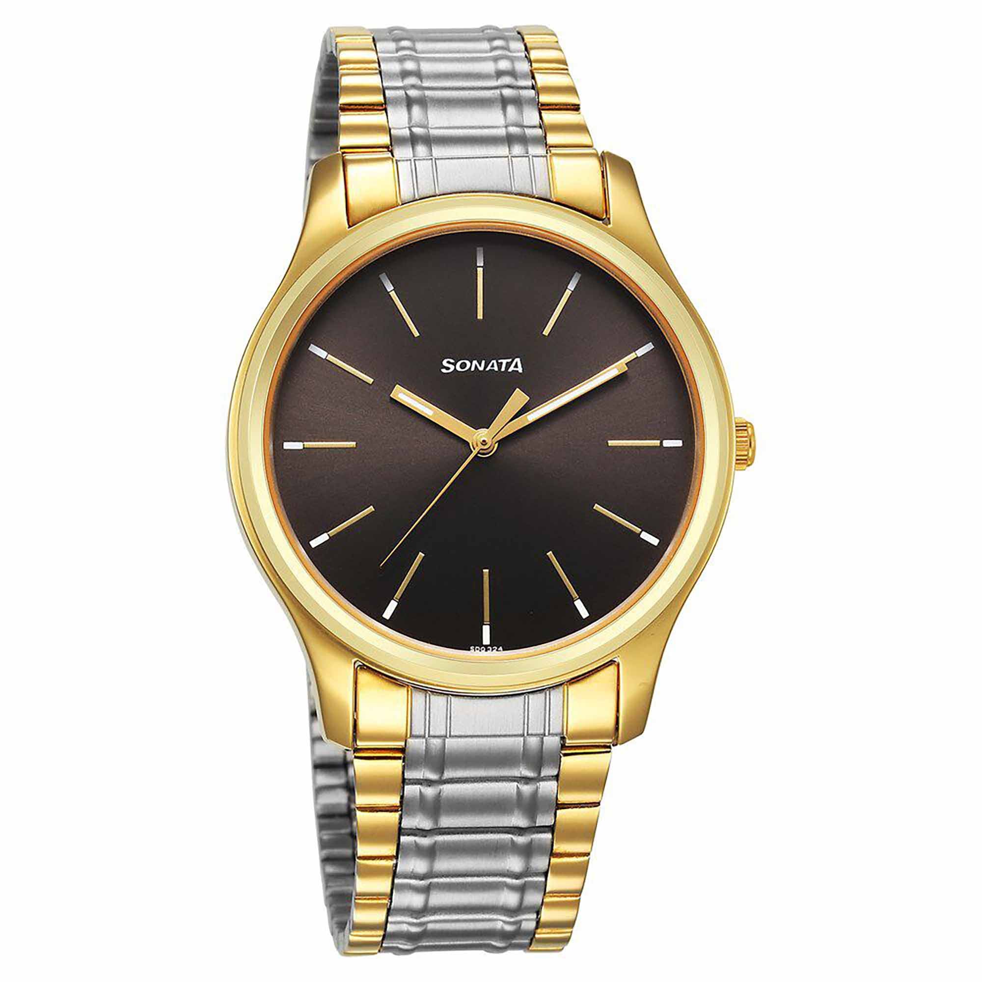 Sota Traditiol Essentials Quartz Alog Grey Dial Stainless Steel Strap Watch for Men (77082BM02)