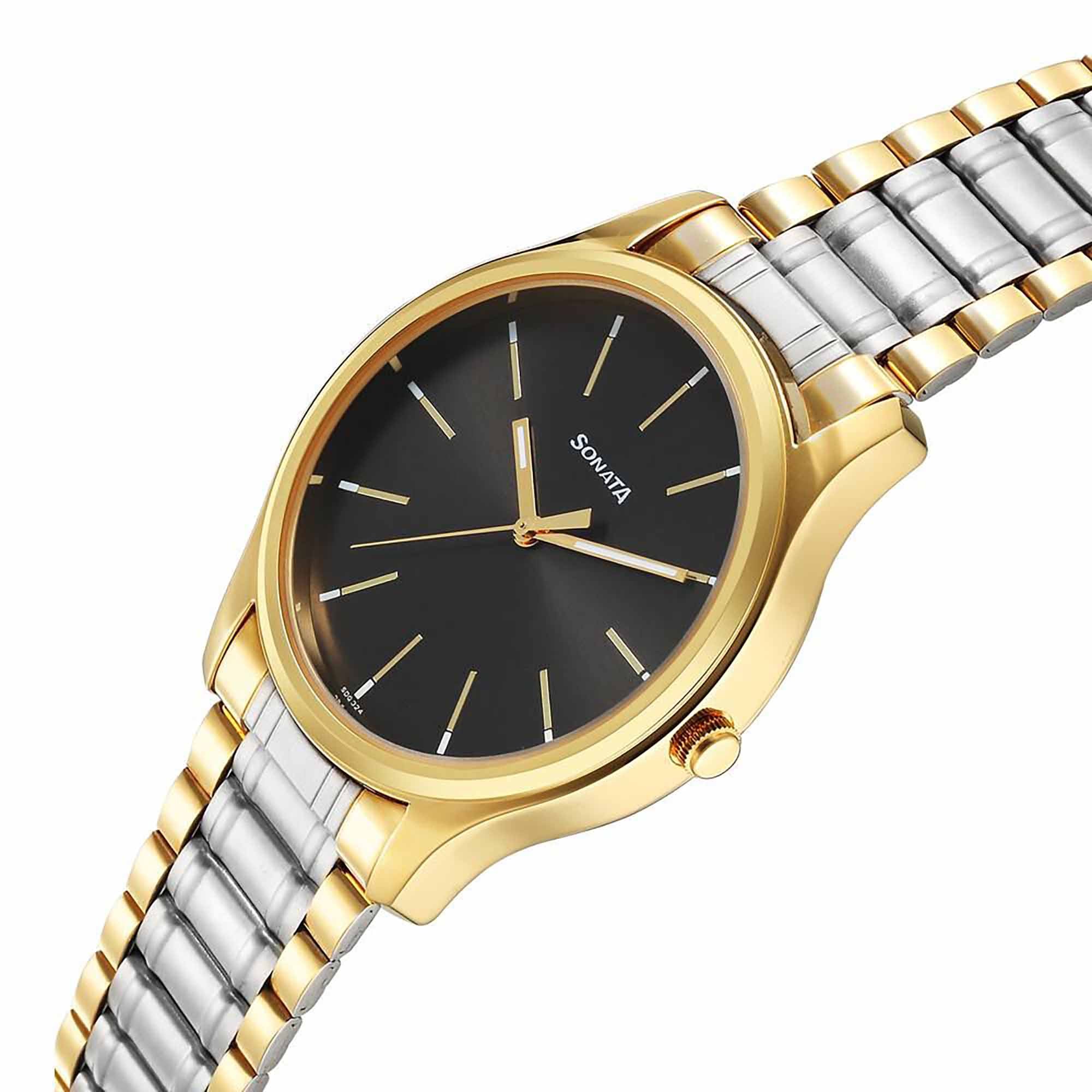 Sota Traditiol Essentials Quartz Alog Grey Dial Stainless Steel Strap Watch for Men (77082BM02)