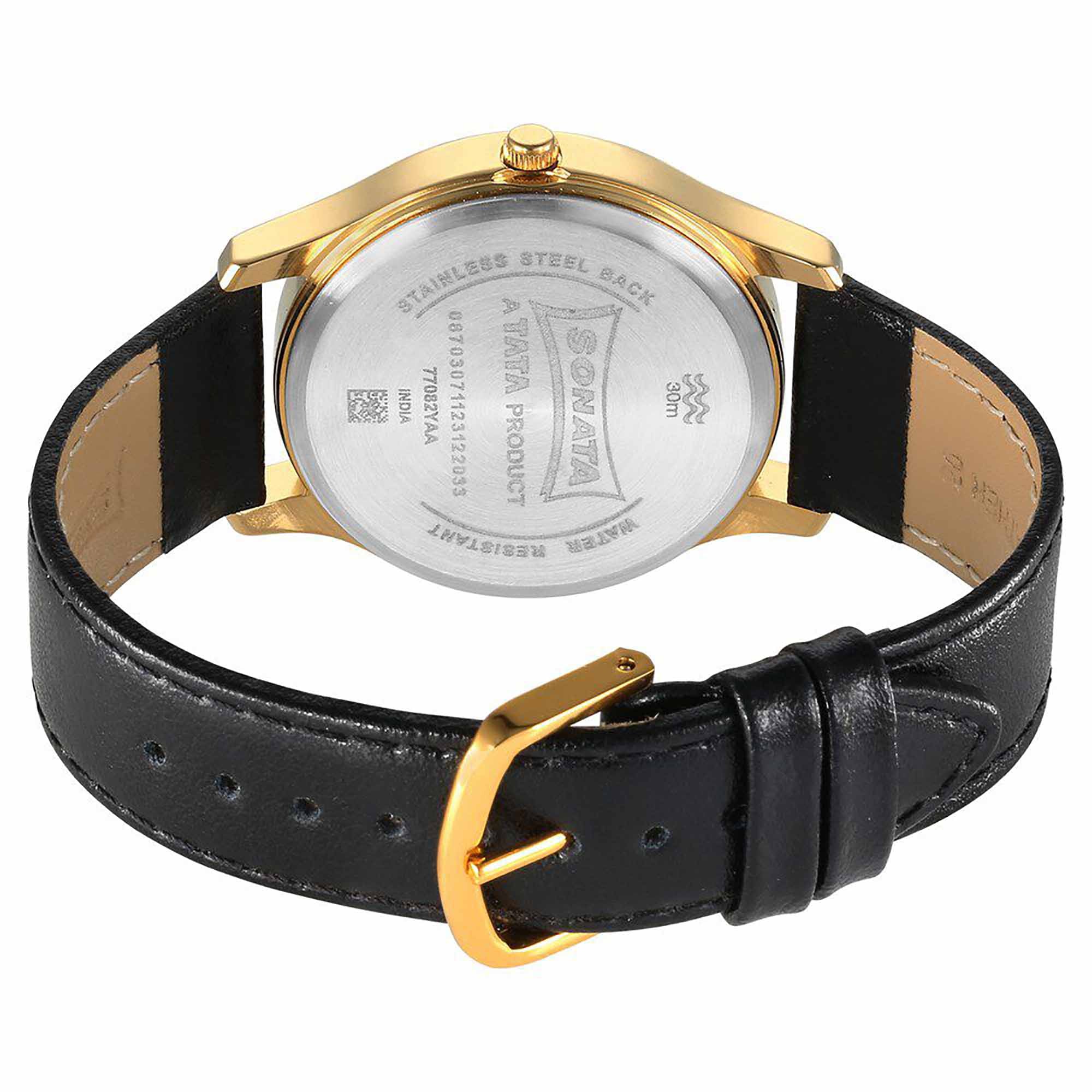 Sota Traditiol Essentials Quartz Alog Silver Dial Leather Strap Watch for Men (77082YL09)