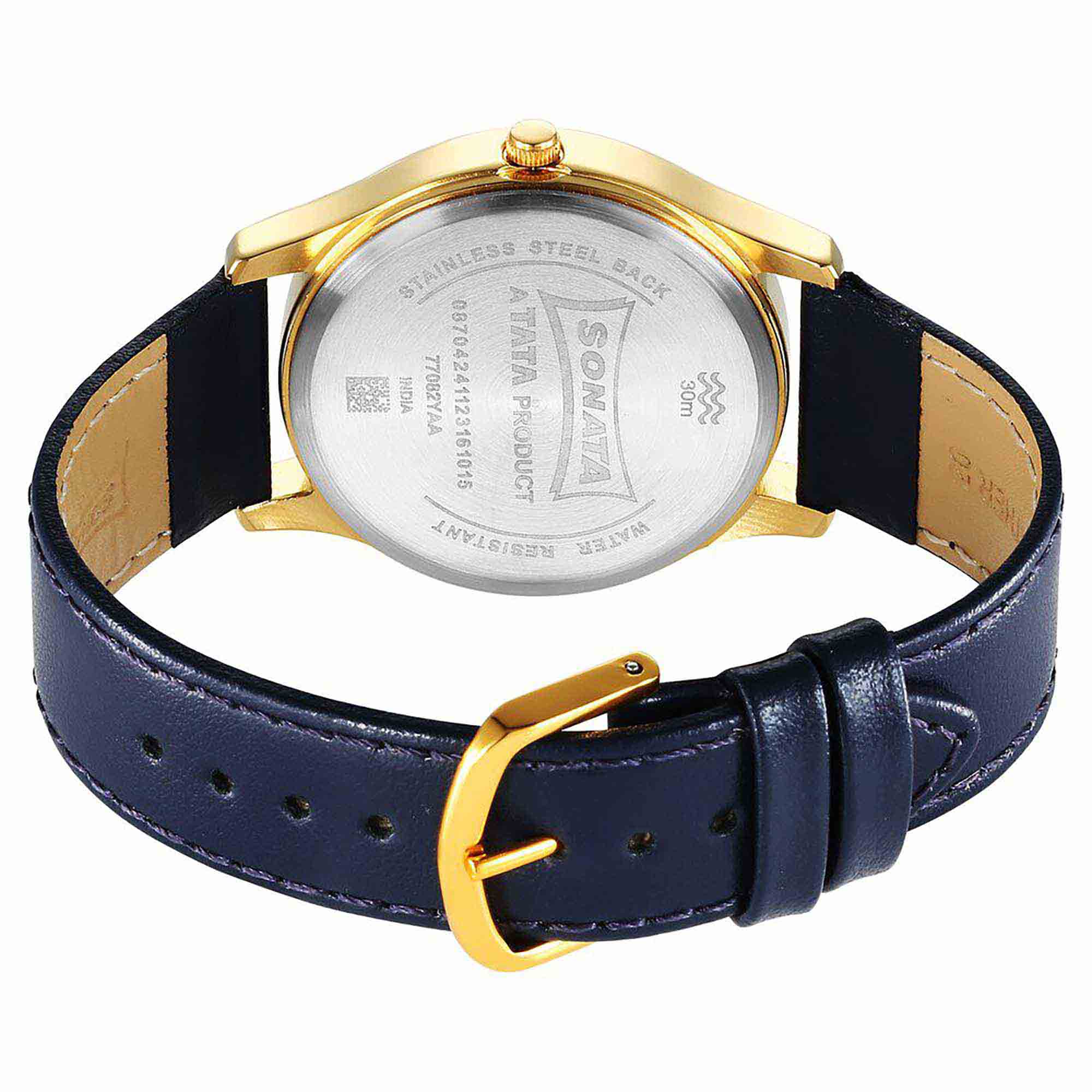 Sota Traditiol Essentials Quartz Alog Blue Dial Leather Strap Watch for Men (77082YL10)