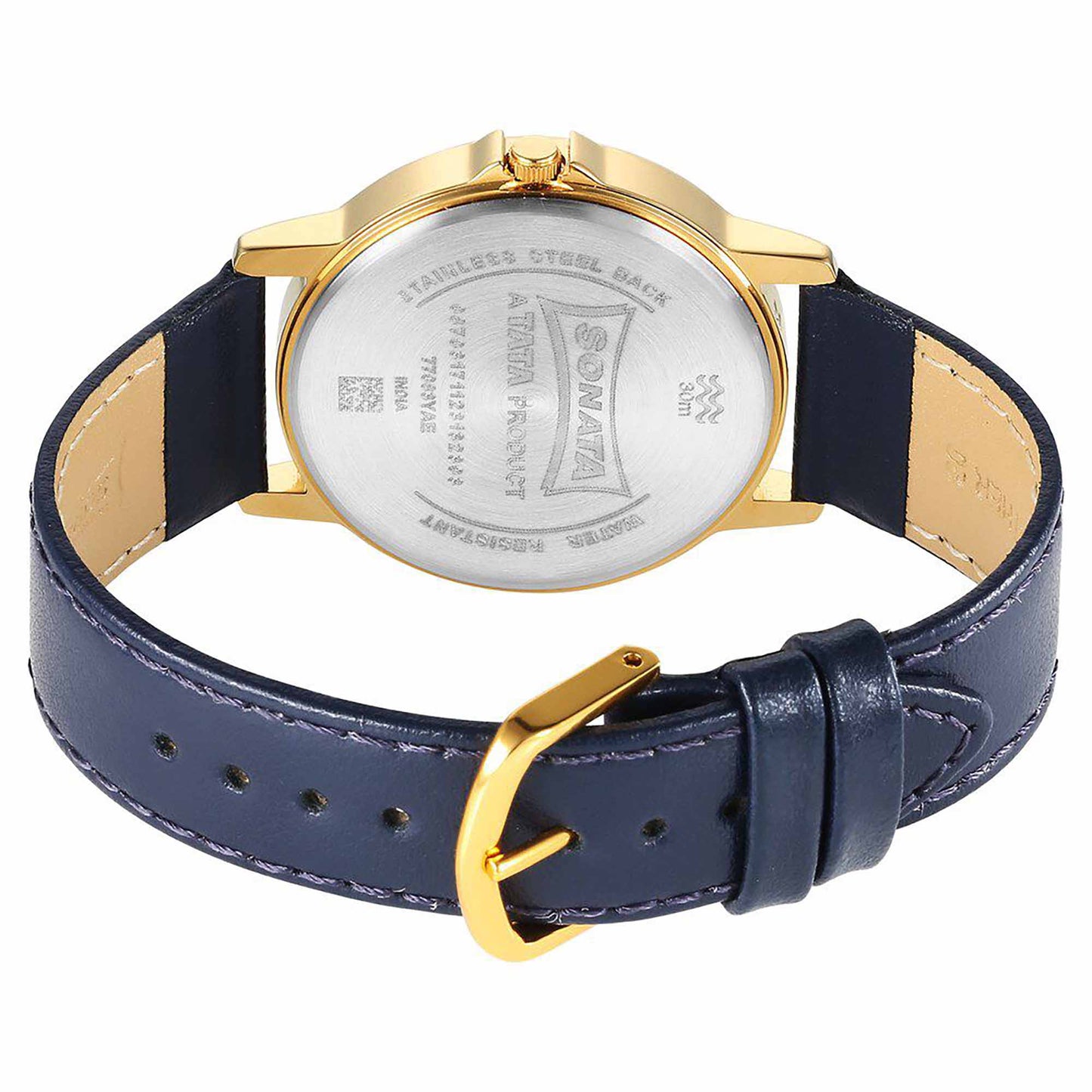 Sota Traditiol Essentials Quartz Alog Champagne Dial Leather Strap Watch for Men (77083YL03)