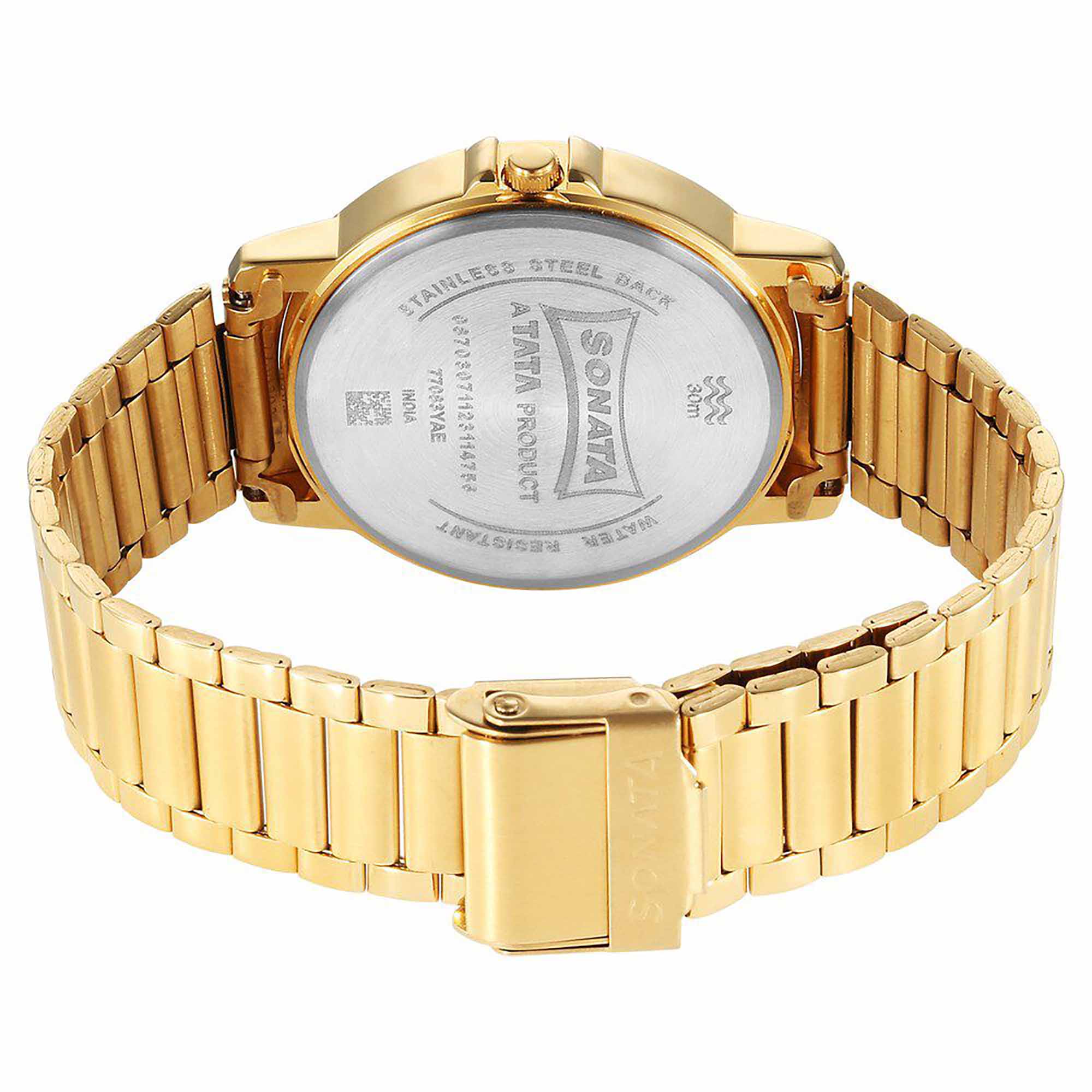 Sota Traditiol Essentials Quartz Alog Champagne Dial Stainless Steel Strap Watch for Men (77083YM05)