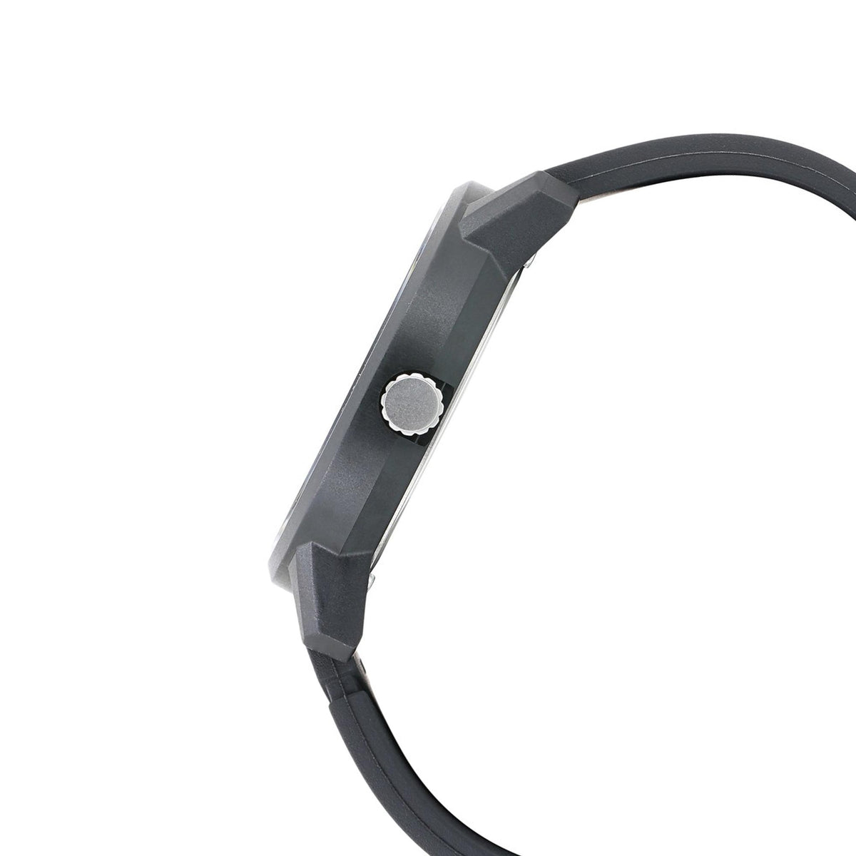 Sonata Black Dial Grey Plastic Strap Analog Watch for Men