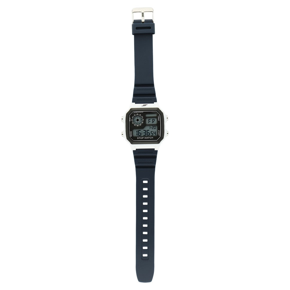 SF Hexa Digital Dial Unisex Watch With Polyurethane Strap
