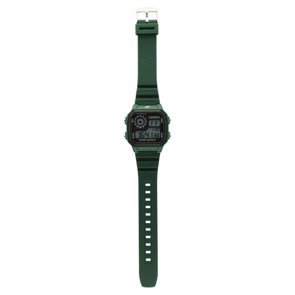 SF Hexa Digital Dial Unisex Watch With Polyurethane Strap