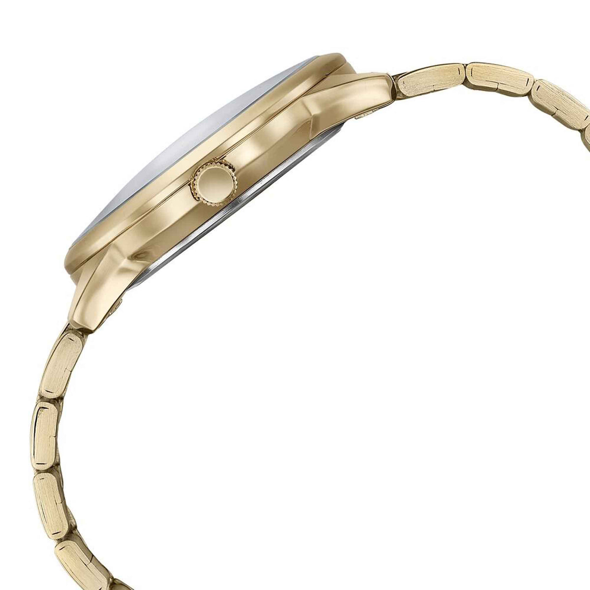 Sonata Gold Dial Stainless Steel Strap Analog with Date Watch for Men