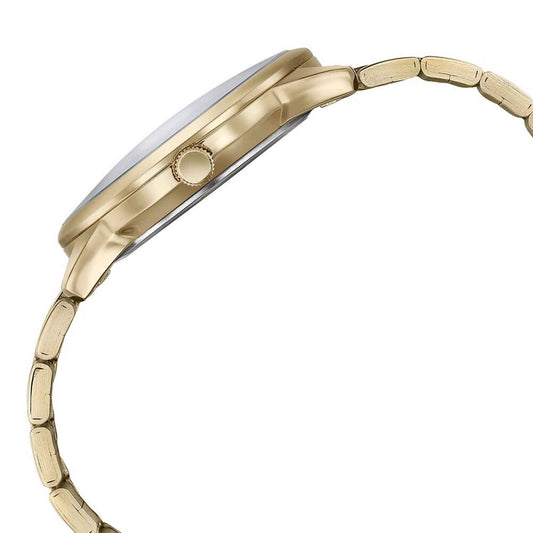 Sonata Gold Dial Stainless Steel Strap Analog with Date Watch for Men