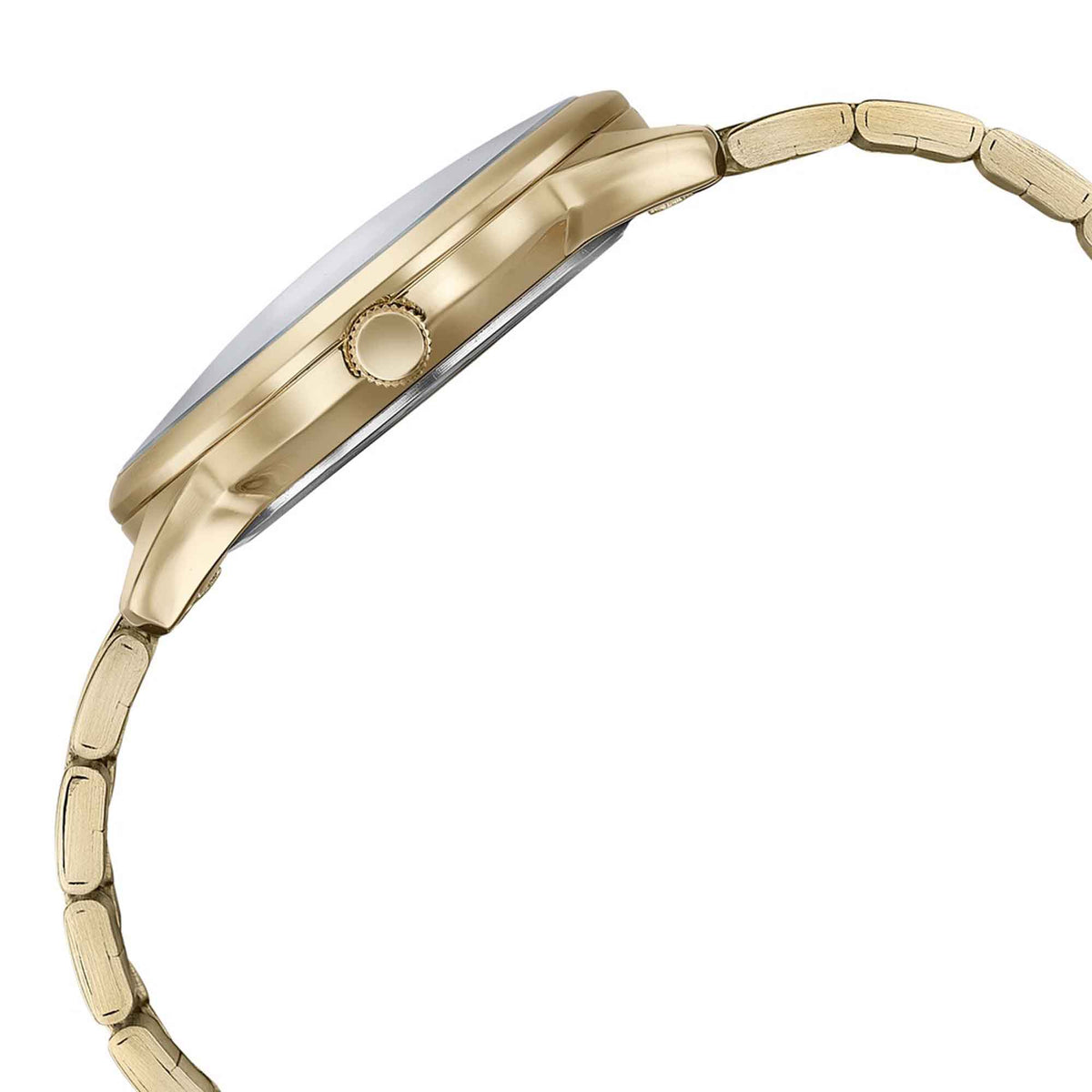 Sonata Red Dial Gold Stainless Steel Strap Analog with Date Watch for Men