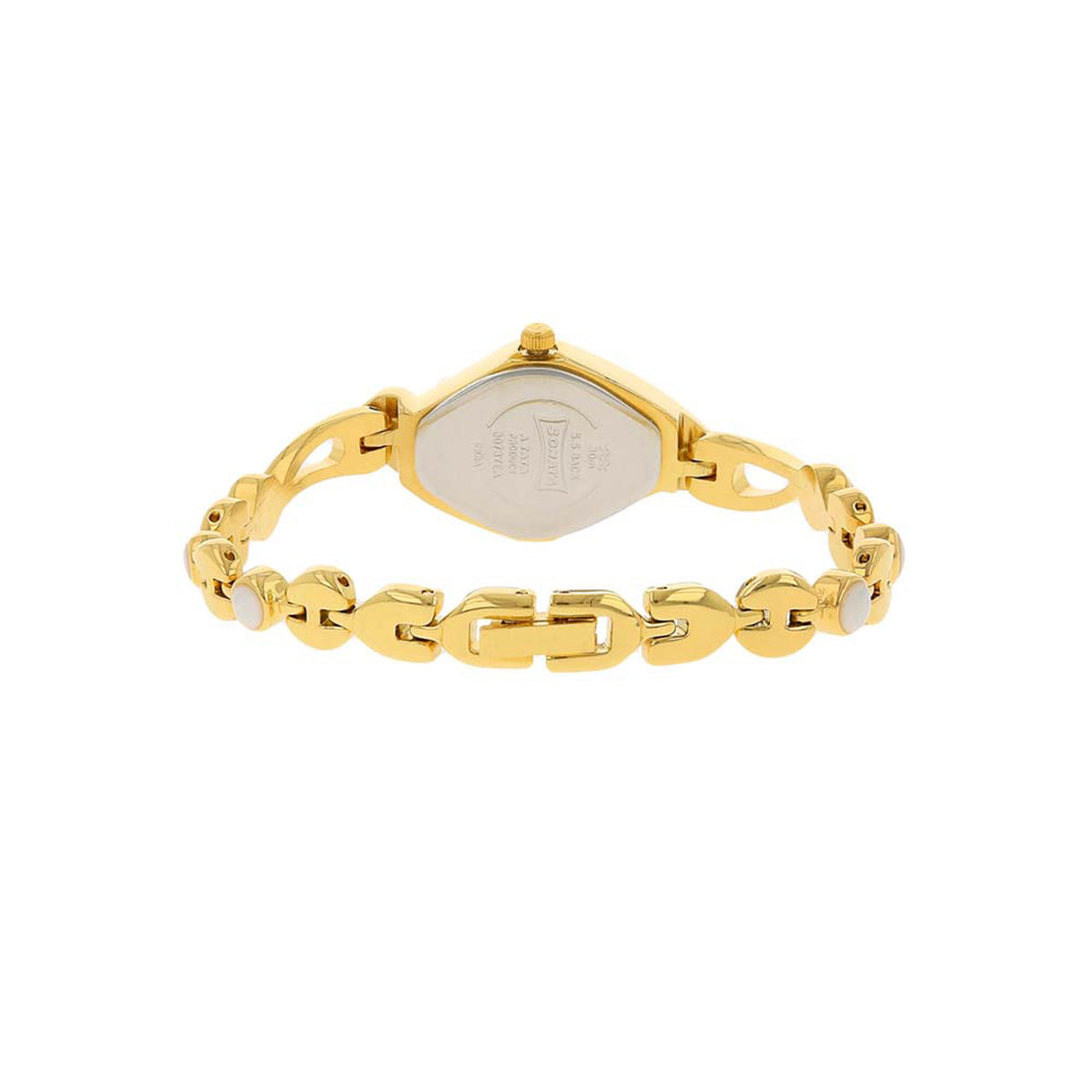 Sonata Champagne Oval Dial Gold Metal Strap Analog Watch for Women