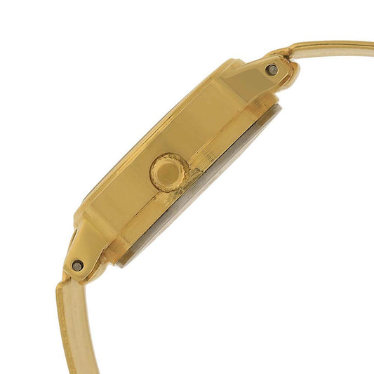 Sonata White Dial Gold Stainless Steel Strap Analog Watch for Women