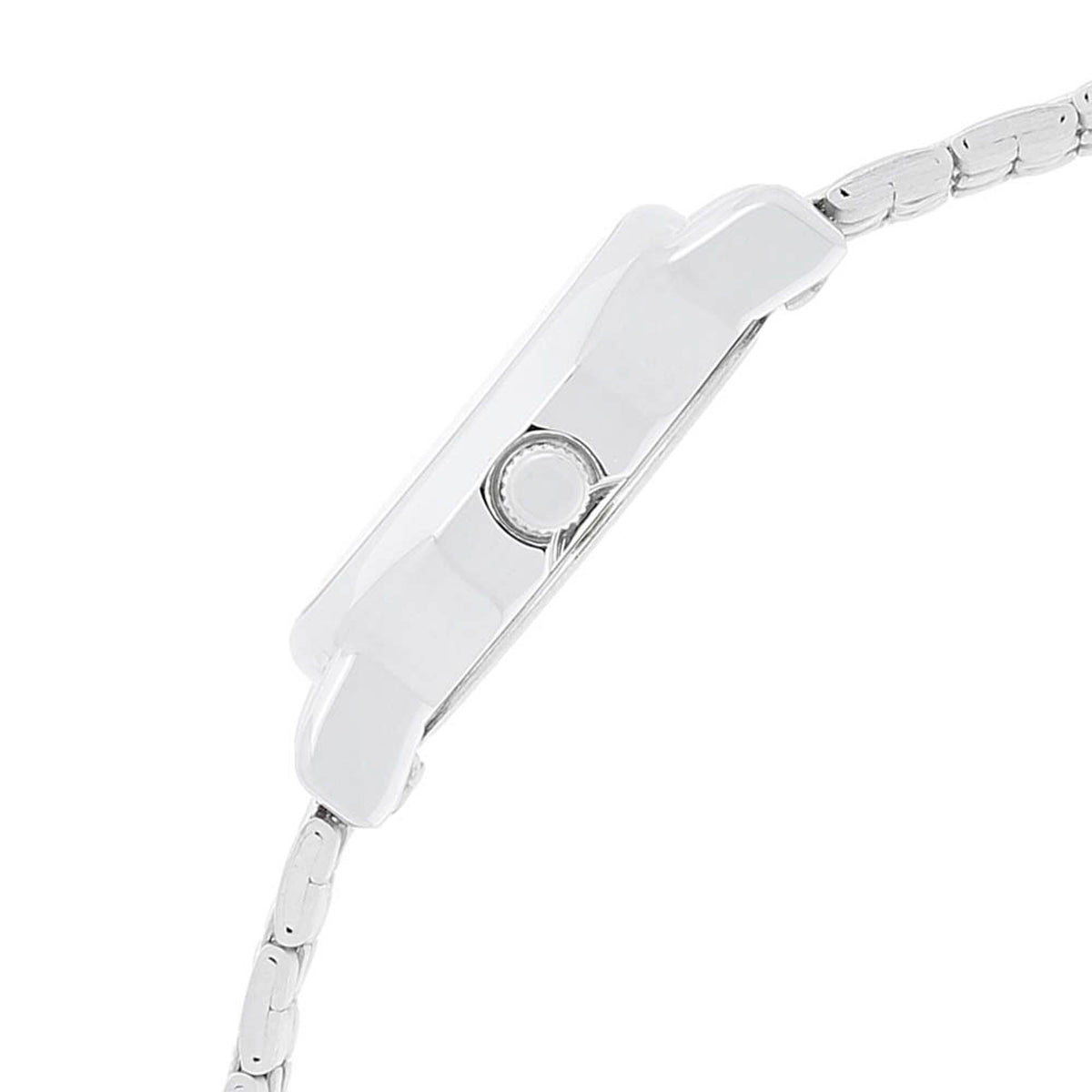 Sonata Blue Oval Dial Silver Stainless Steel Strap Analog Watch for Women