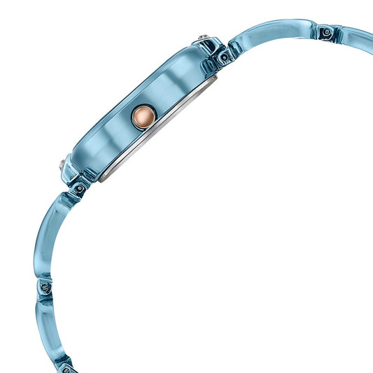 Sonata Blue Square Dial Metal Strap Analog Watch for Women