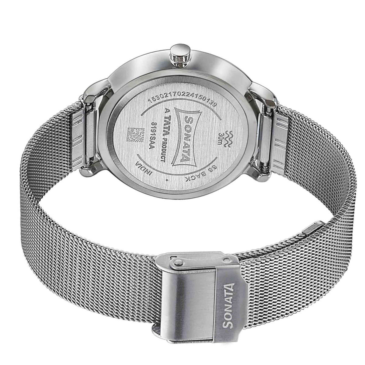 Sonata Grey Dial Silver Stainless Steel Strap Analog Watch for Women