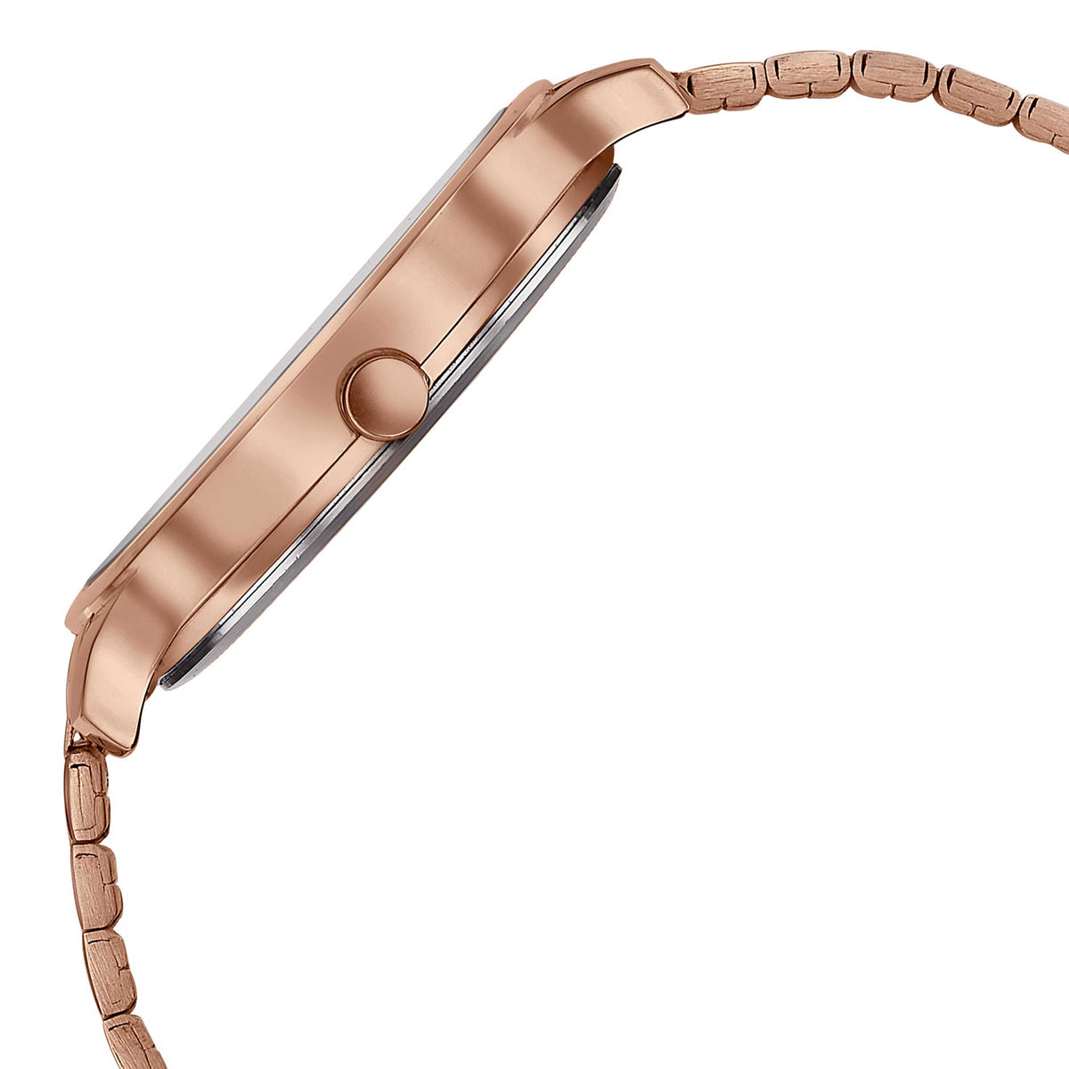 Sonata Brown Dial Rose Gold Stainless Steel Strap Analog Watch for Women