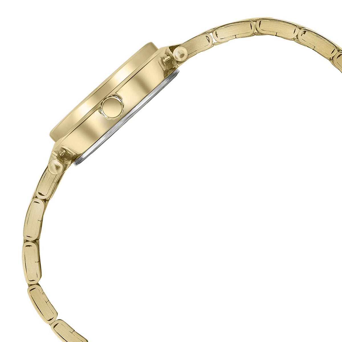 Sonata Off White Dial Gold Stainless Steel Strap Analog Watch for Women