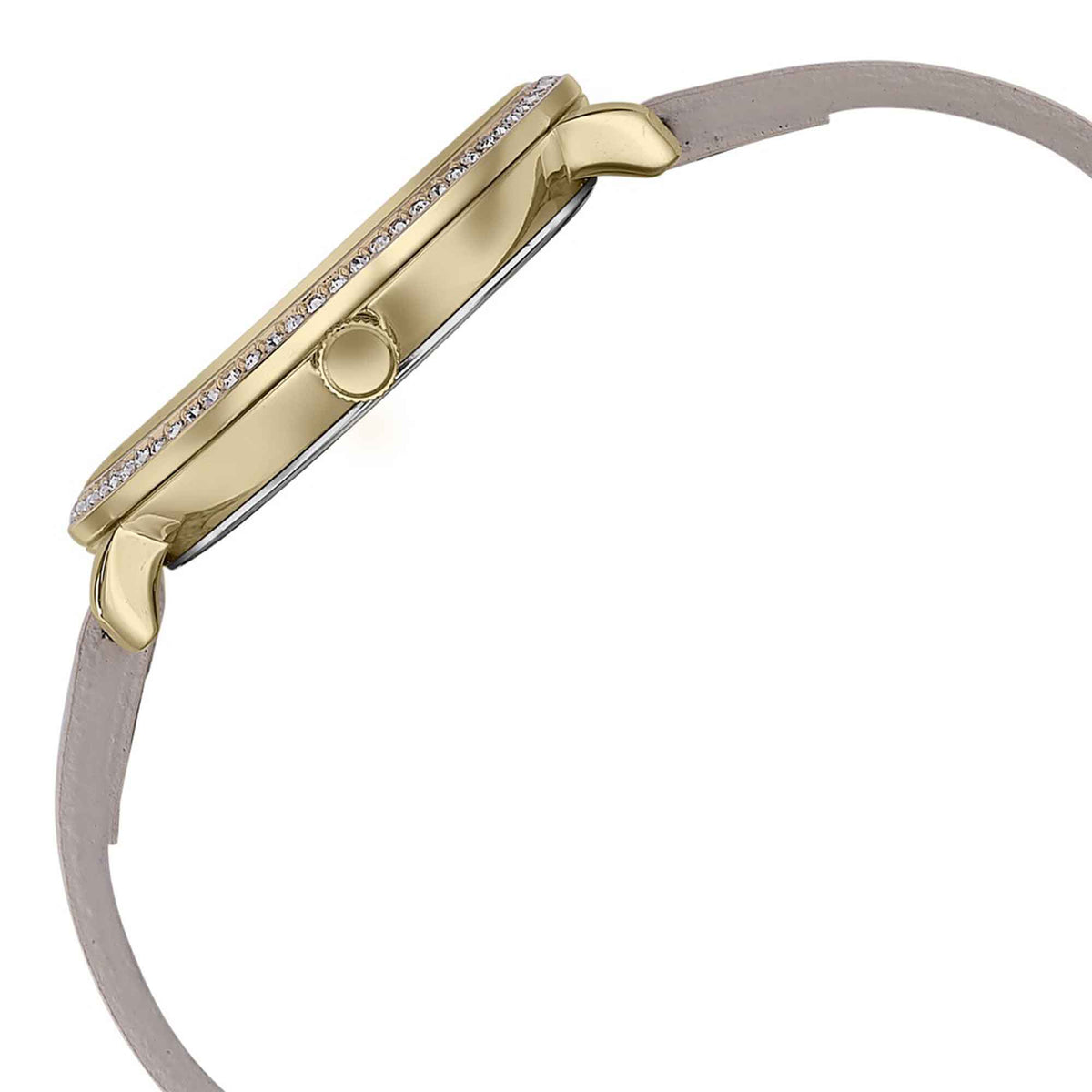 Sonata Silver Dial White Leather Strap Analog Watch for Women