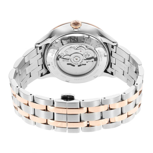 Titan Silver Dial Two Toned Stainless Steel Strap Automatic Watch for Men