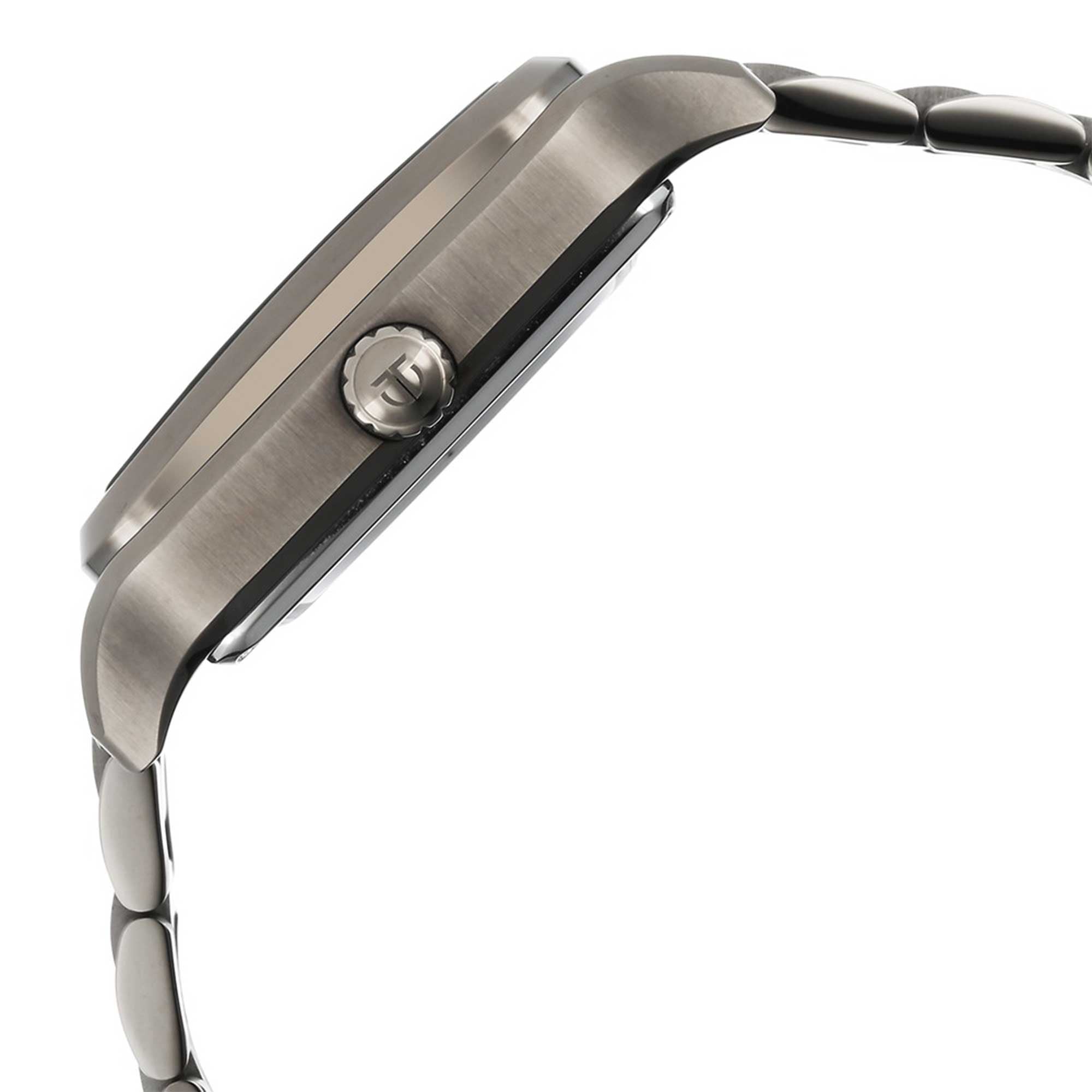 Titan Shaped Automatics Anthracite Dial Grey Stainless Steel Strap watch for Men