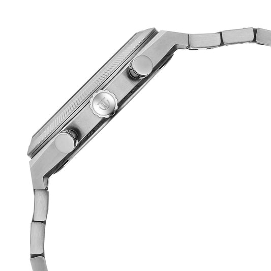 Titan Micromotors Analog with Retrograde Day and Date and Blue Dial Stainless Steel Strap Watch for Men 90180SM01