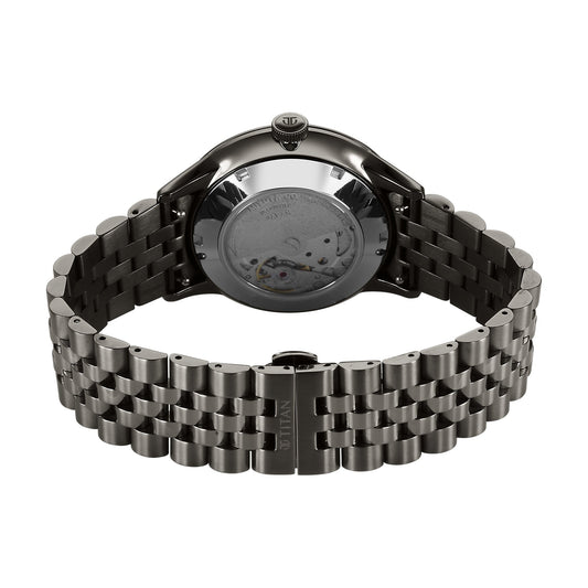 Titan Grey Dial Stainless Steel Strap Automatic with Date Watch for Men