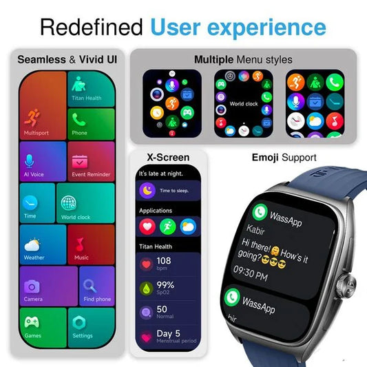 Titan Evolution 4.6 cm Curved AMOLED Display, 390x450 Resolution, Cutting Edge Design Aluminium Case 90204AM01