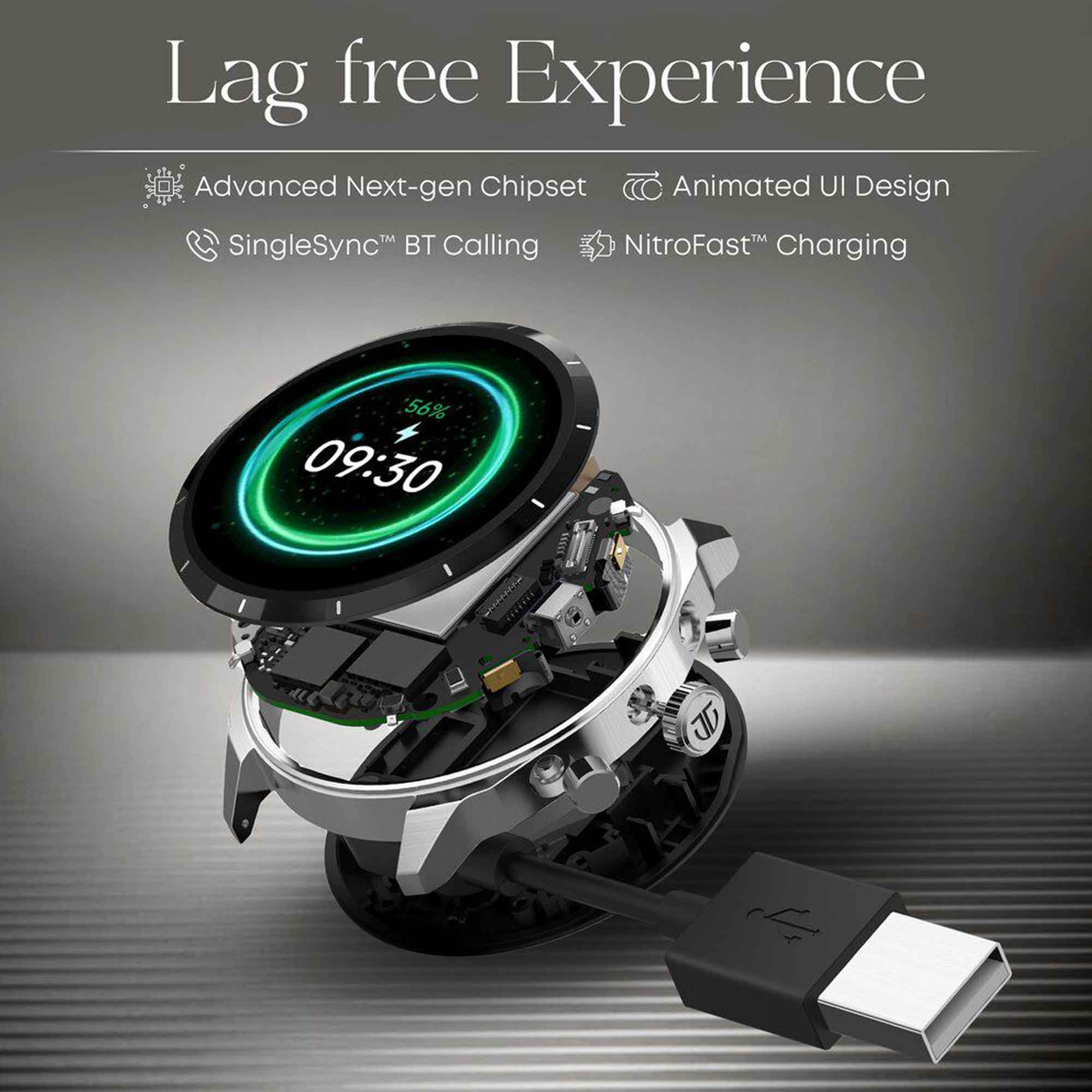 Titan Heritage Premium Smartwatch with All SS Design, 3.6 CM AMOLED Display, BT Calling, Advanced Chipset, Titan Health
