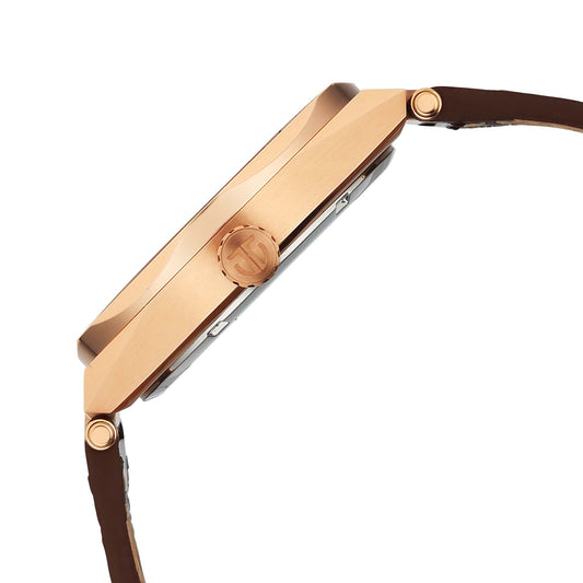 Titan Contour Analog with Small Second and White Dial Brown Leather Strap Watch for Men 90210WL01