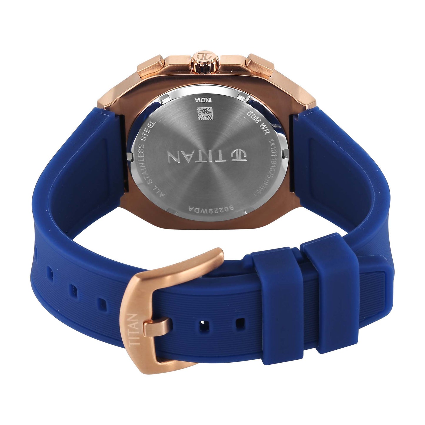 Titan Octane Blue Dial Silicone Strap Multifunction Analog Watch for Men