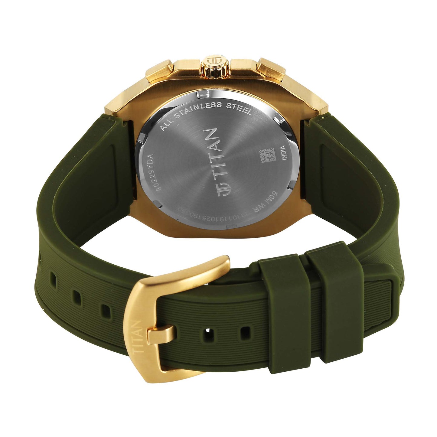 Titan Octane Green Dial Silicone Strap Multifunction Analog Watch for Men