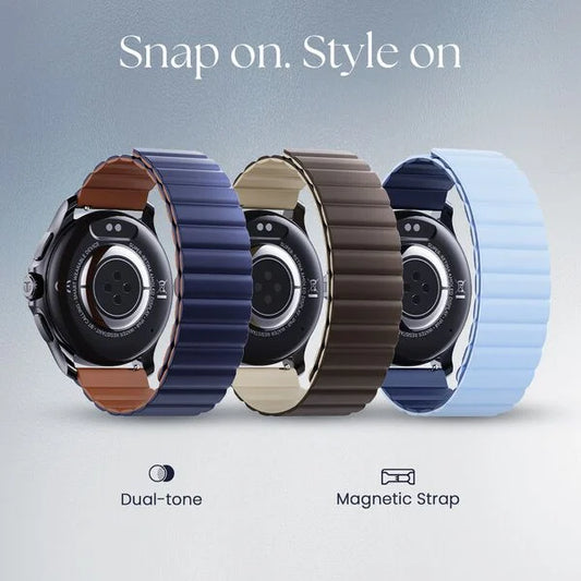 Titan Evoke Smartwatch 1.32" inch AMOLED Display with AOD, Functional Crown, Magnetic Strap, Metal Body,Fast Charge